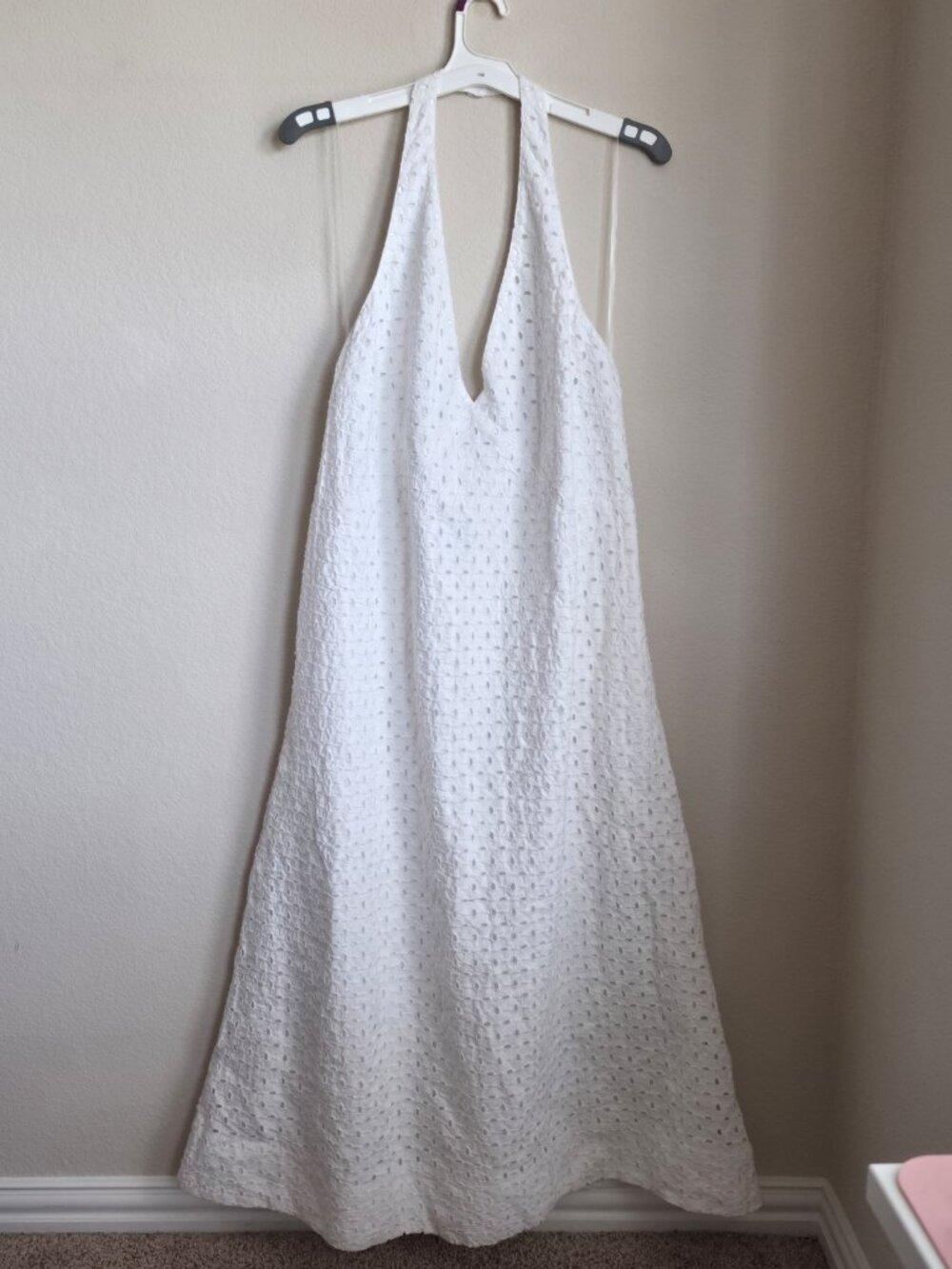 A New Day white eyelet maxi halter dress NWT XXL